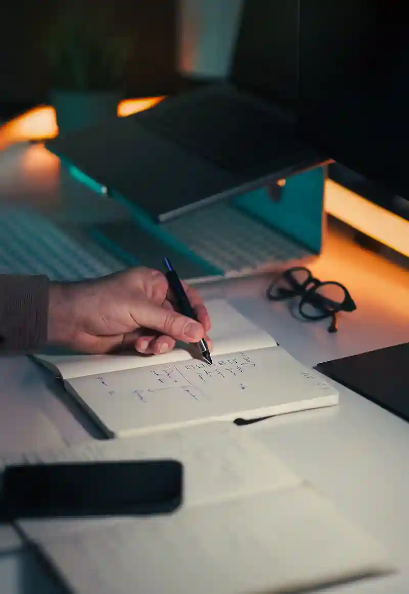 Email marketer writing glossary notes