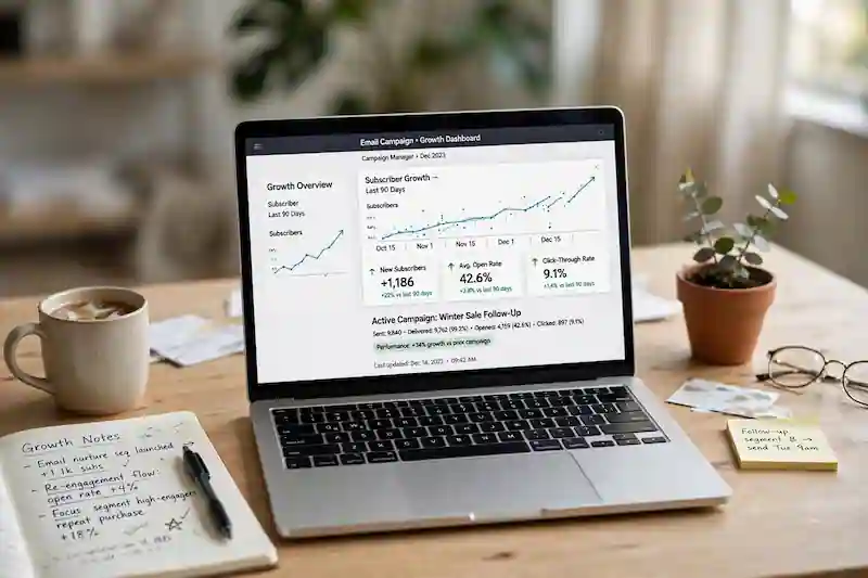 Picture showing growth through email marketing
