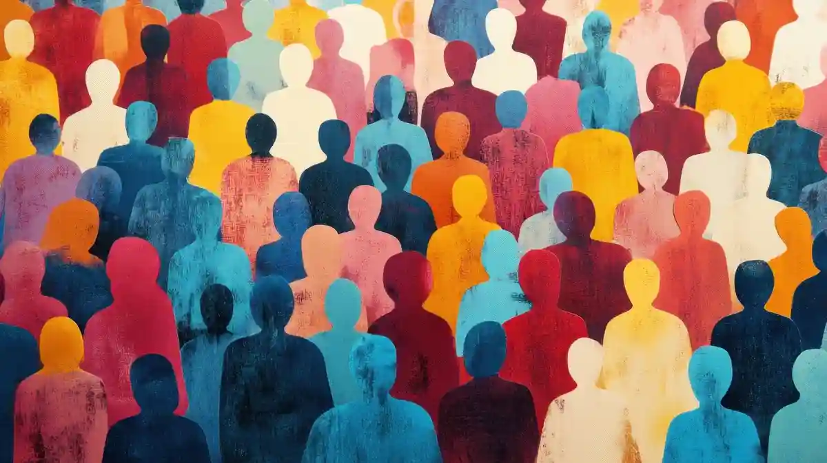Personalized audience segments shown with different colors